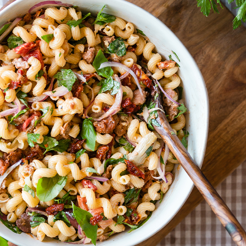 Beyond Sausage Pasta Salad